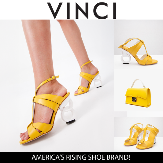 The Duffryn Yellow T-Strap Leather Women Sandal