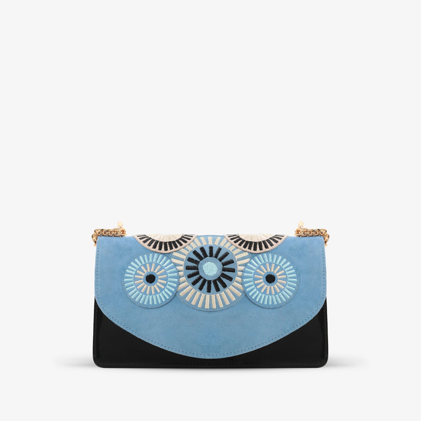 The Parama Blue Suede Leather Handbag