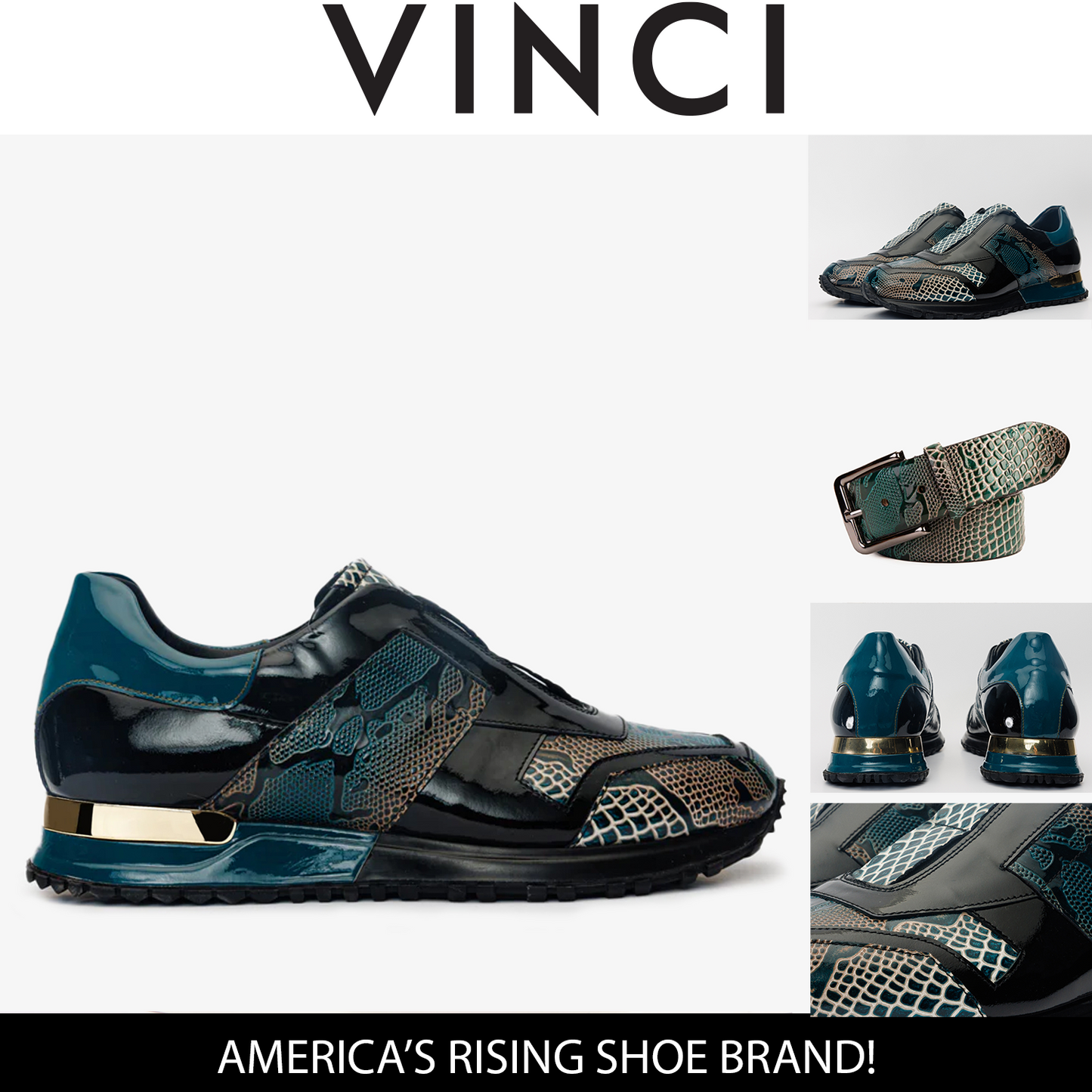 Zapatillas de deporte de cuero verde Milano Snk para hombre