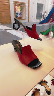 The Tory Red Leather Sandal