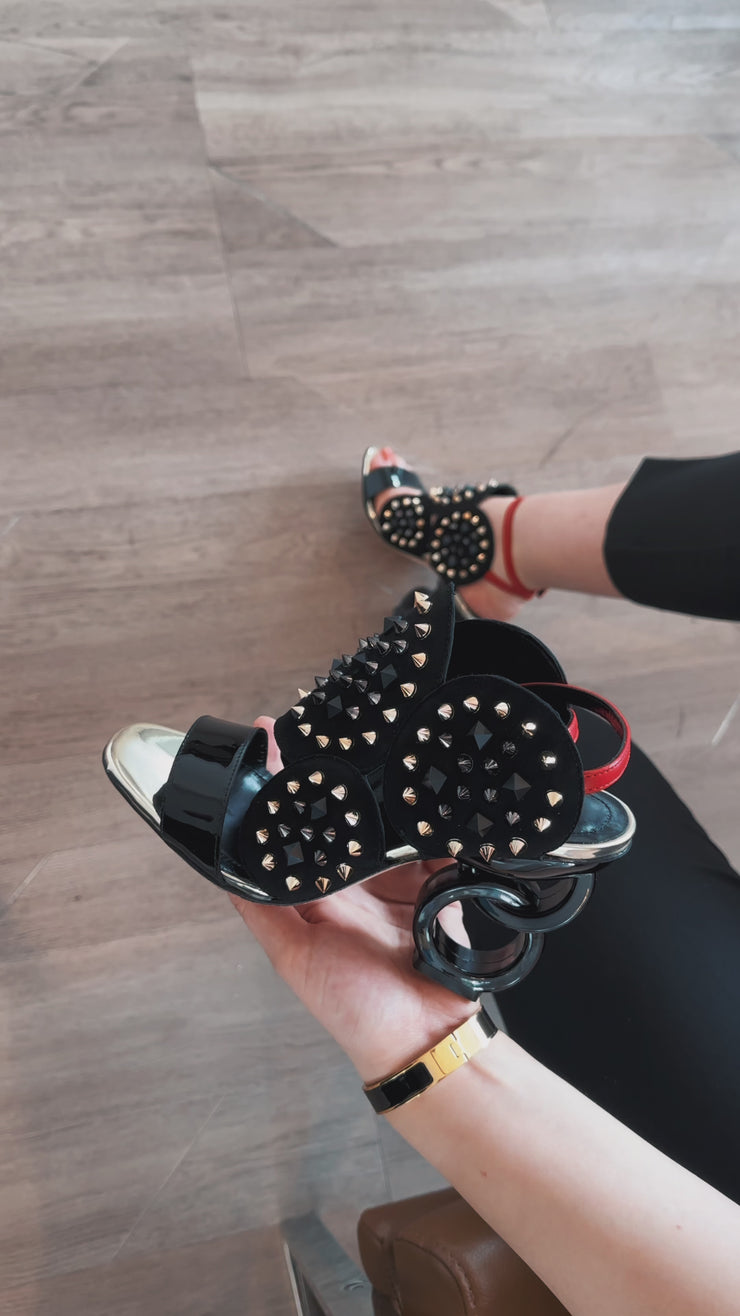 INFANTA SANDAL BLACK & GOLD (6564 217 )