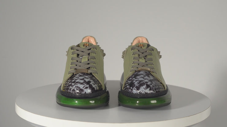 The Venezia Green Leather Sneaker