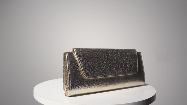 EGE GOLD  LEATHER  CLUTCH