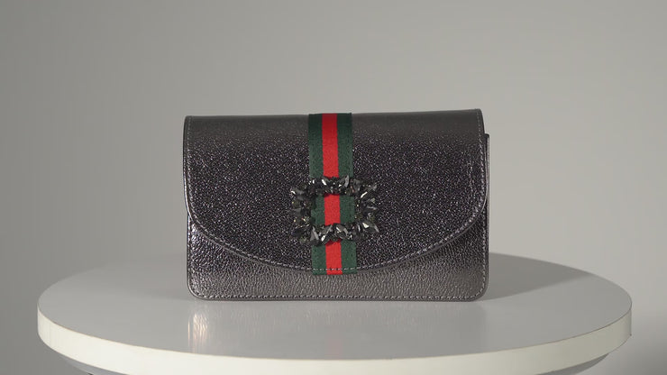 AFEGA SILVER  LEATHER  HANDBAG