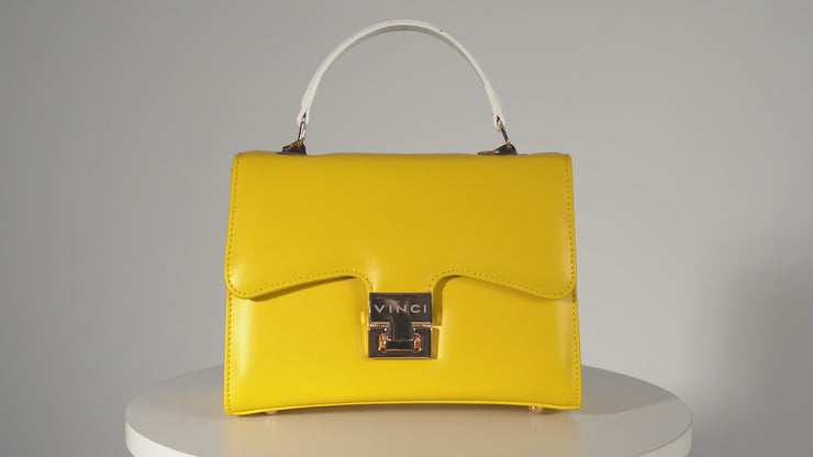 The Duffryn Yellow Leather Handbag