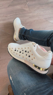 The Infanta White Spike Leather Sneaker For Men Limited Edition