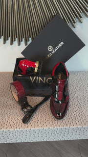 The Milano Snk Red Leather Sneaker