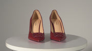 The Maneadero Dark Red Leather Pump Fuchsia Sole