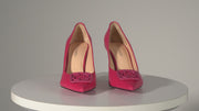 The Maneadero Pink Leather Pump Fuchsia Sole