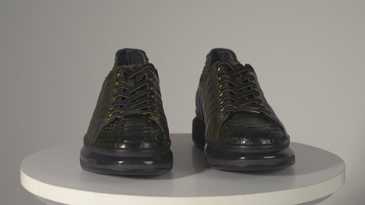 The Bald Black Snk Leather Sneaker Limited Edition