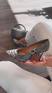 The Queen Natural Pythn Leather Pump