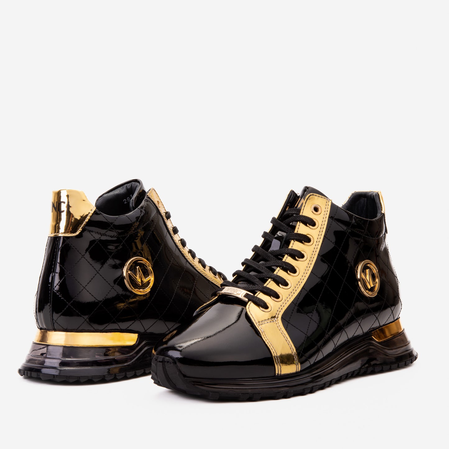 Zapatillas de deporte de caña alta Prestige para hombre en edición limitada en negro y dorado