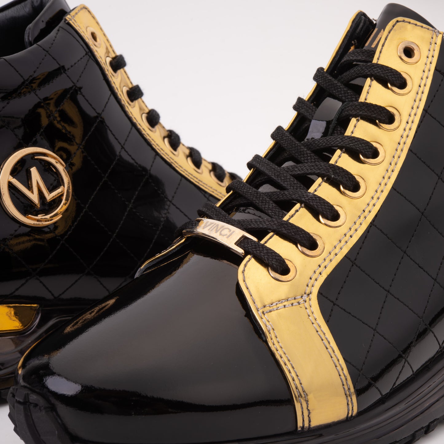 Zapatillas de deporte de caña alta Prestige para hombre en edición limitada en negro y dorado