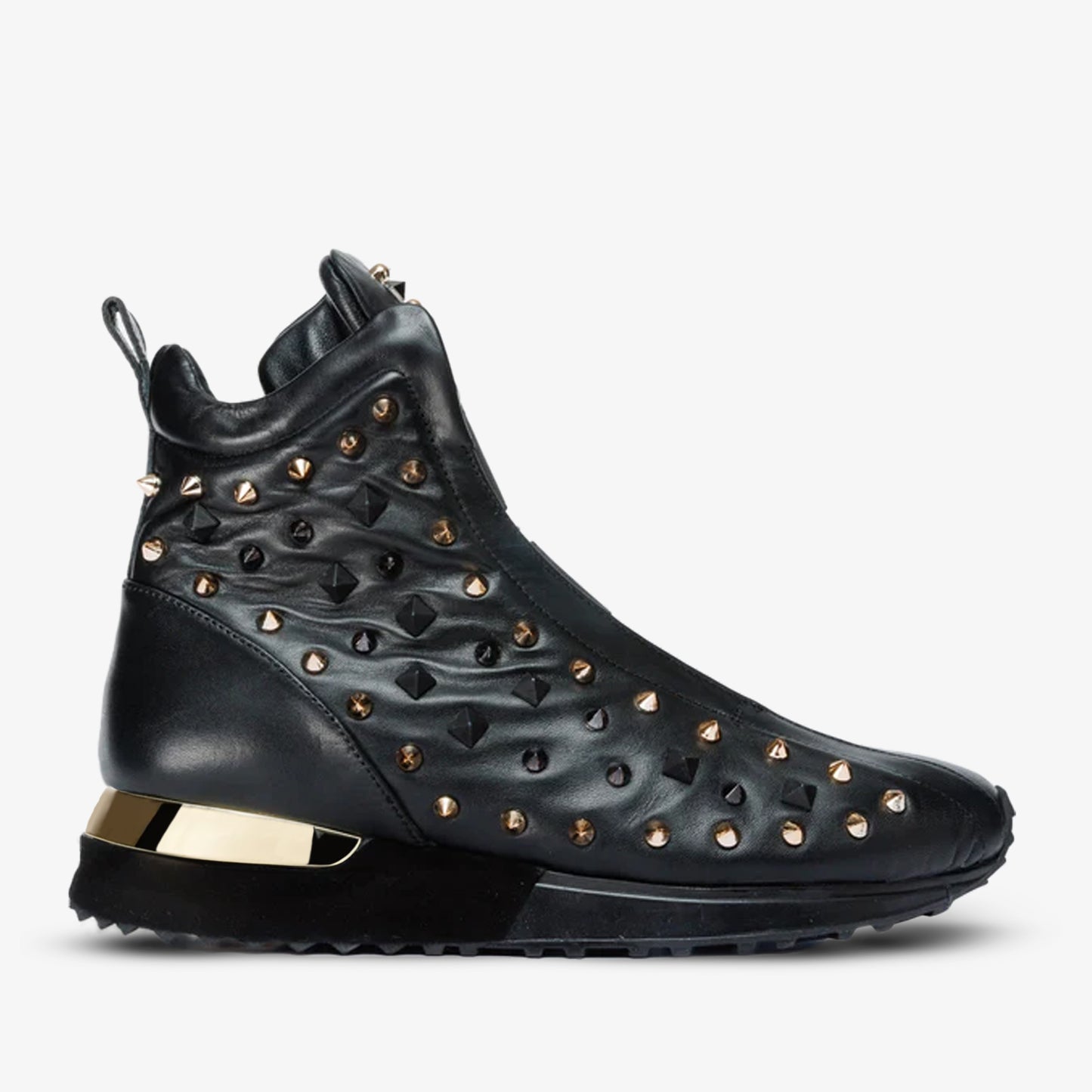 The Infanta High-Top Black Spike Leather Women Sneaker Limited Edition