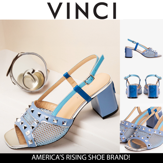 The Linea Blue Leather Women Slingback Sandal