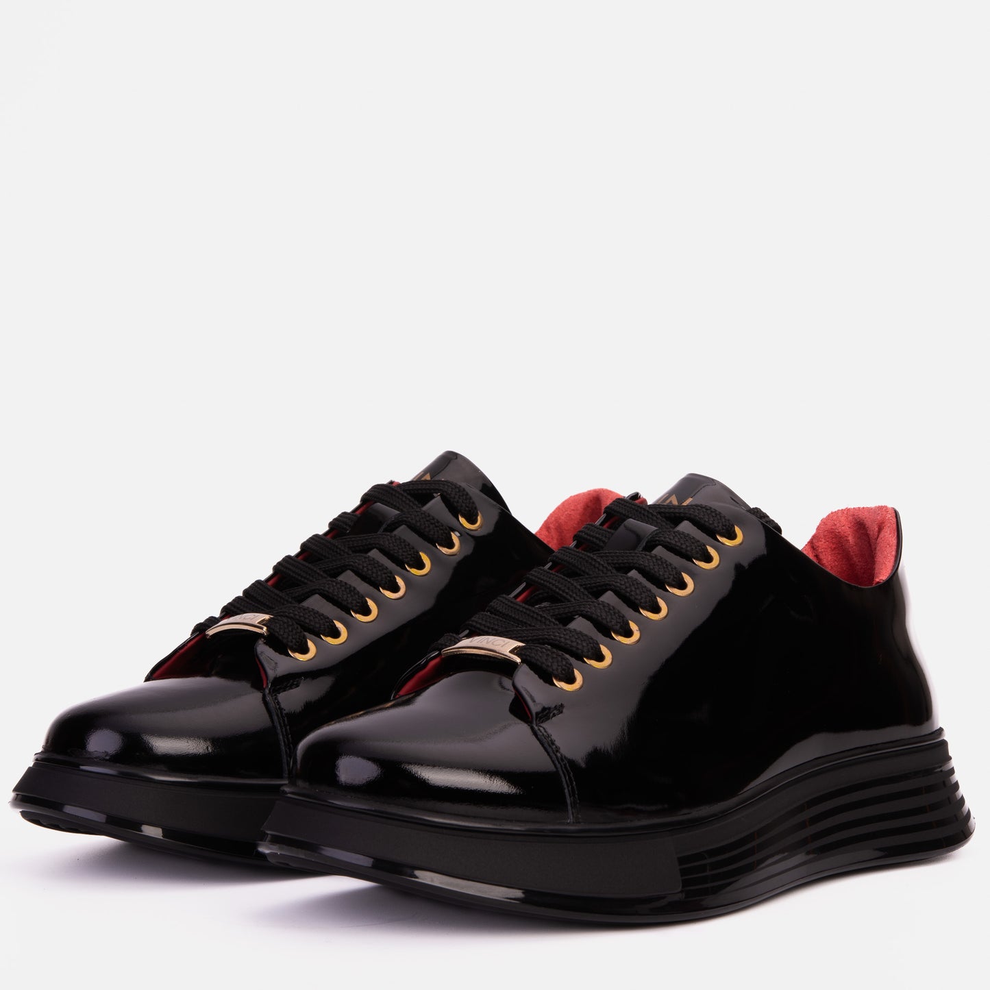 The Peklin Patent Black Leather Men Sneaker