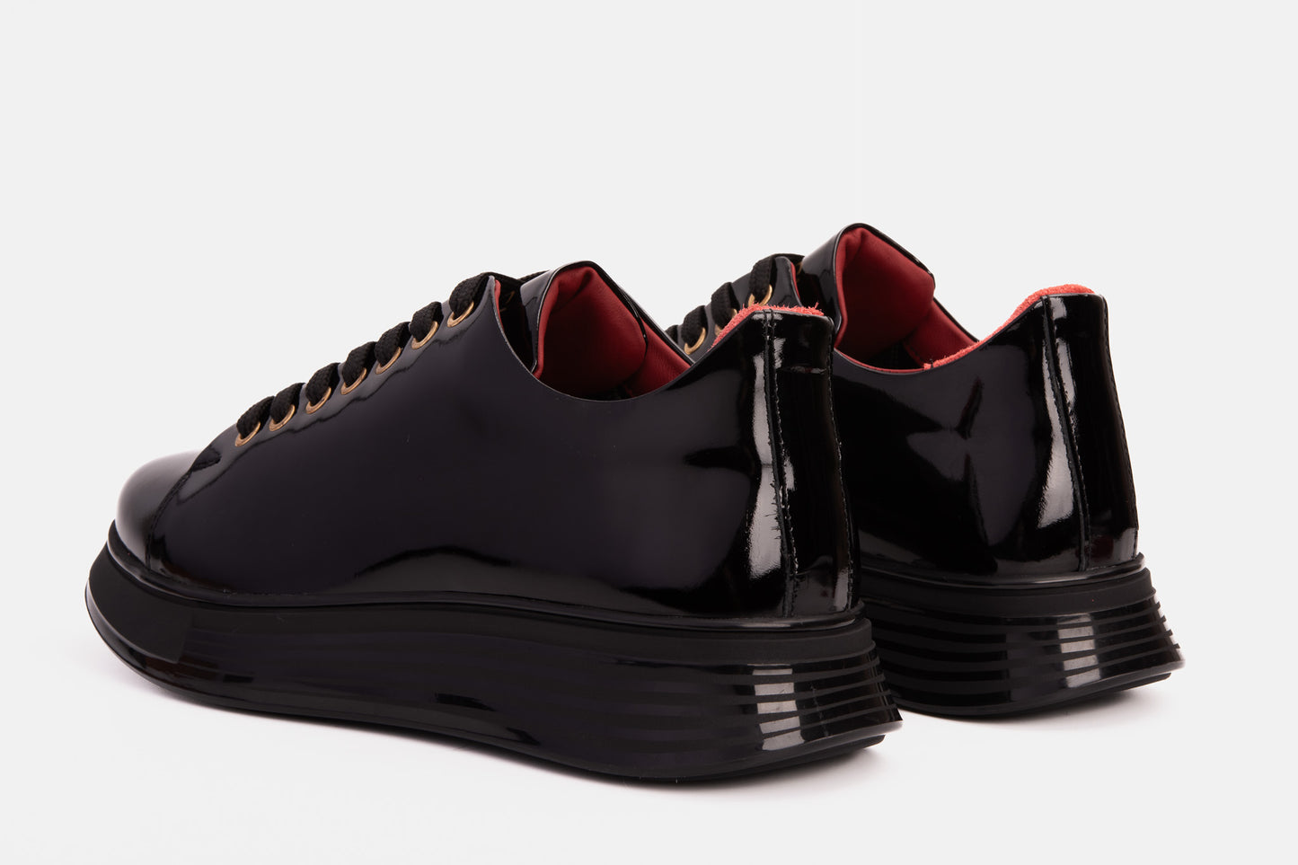 The Peklin Patent Black Leather Men Sneaker