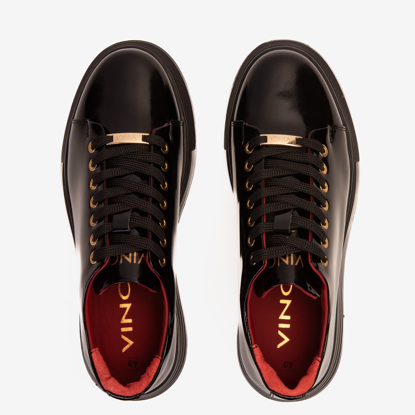 The Peklin Patent Black Leather Men Sneaker