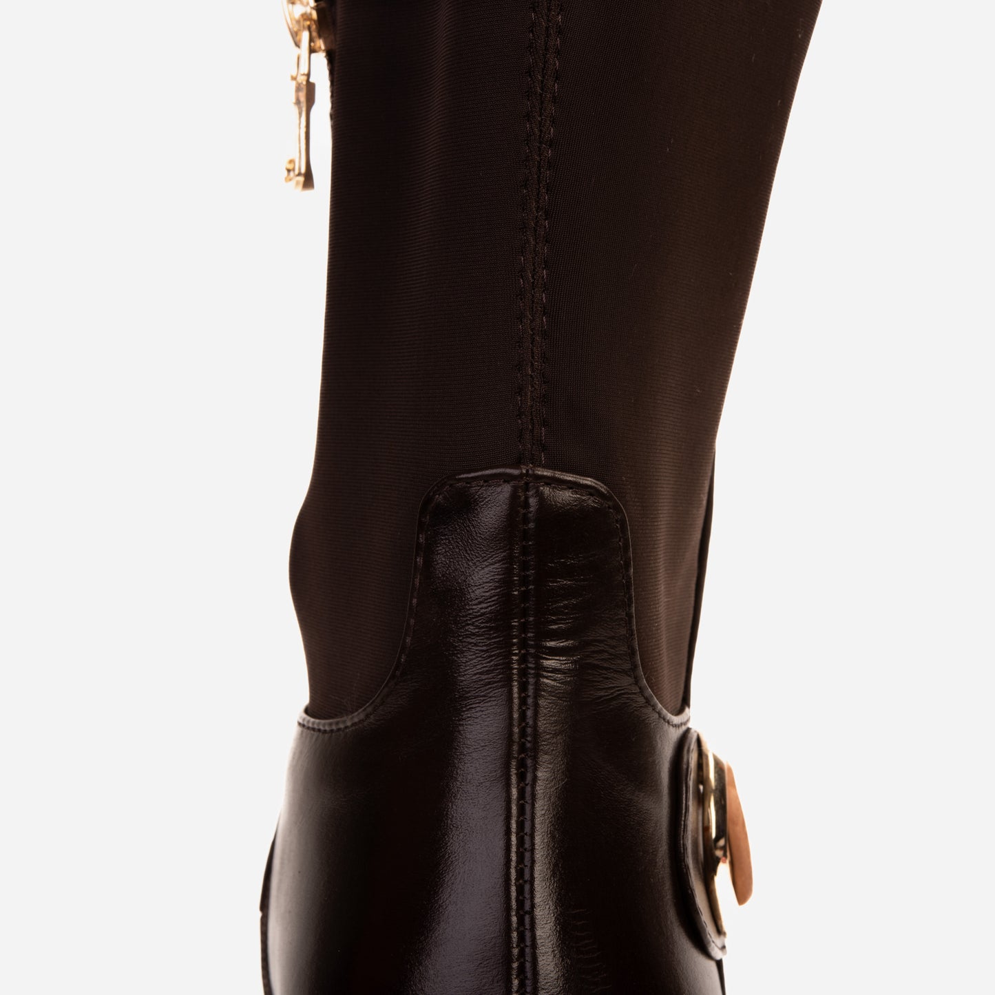 Bota hasta la rodilla de cuero marrón Windsor
