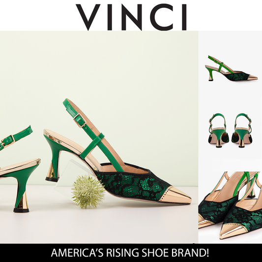 The Bali Green Leather Slingback Women Sandal