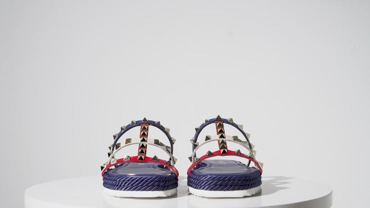 The Seul Multicolor Multi Strap Flat Sandal