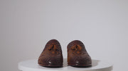 The Meram Brown Leather Tassel Slip-On Loafer Shoe