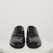 The Paris Black Patent Plain Toe Oxford Shoe