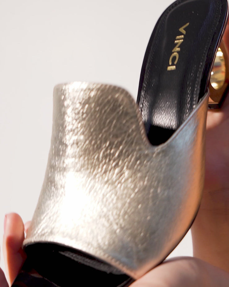 The Tory Gold Leather Sandal
