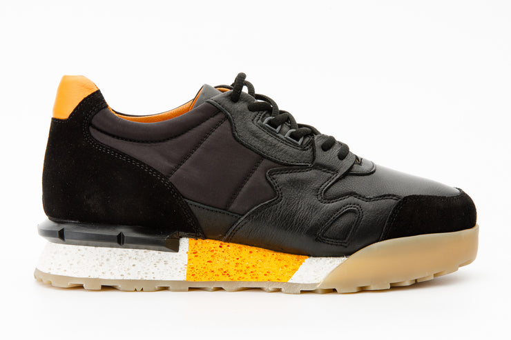 The Erbil Black Leather Sneaker