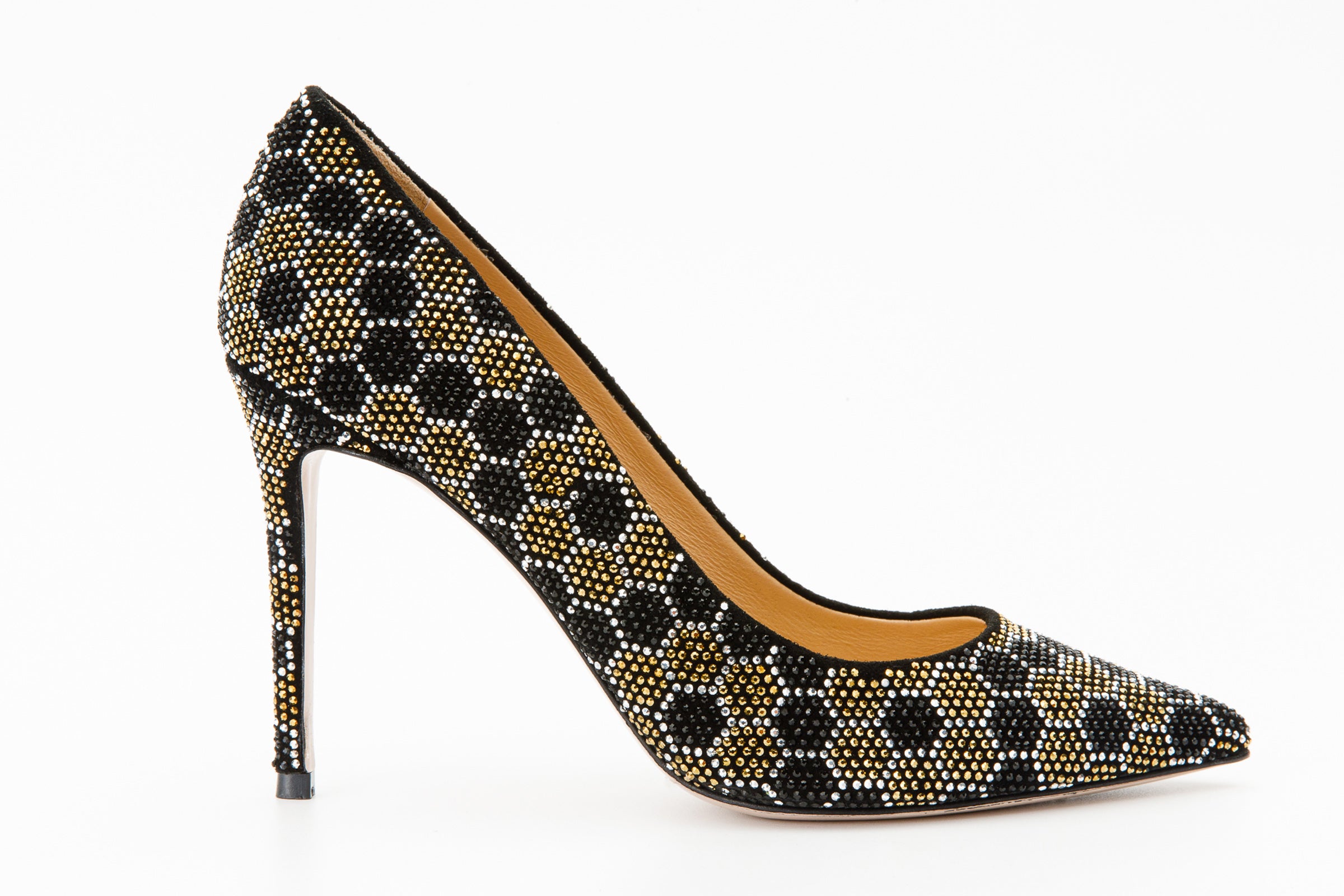 Black and gold court shoes 2025