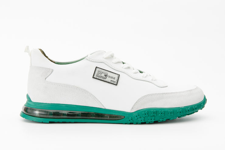 The Tiran White Leather Sneaker