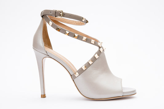 The Ribnica Beige Leather Ankle Strap Women Sandal
