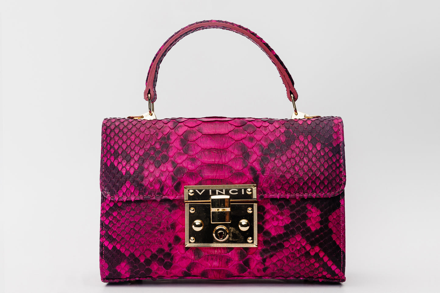 The Queen Fuchsia Leather Handbag