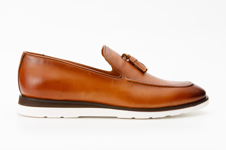 The Cerreto Brown Leather Tassel Loafer