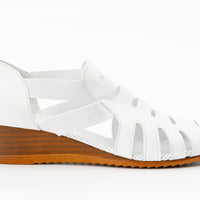 The Atina White Leather Sandal Final Sale!