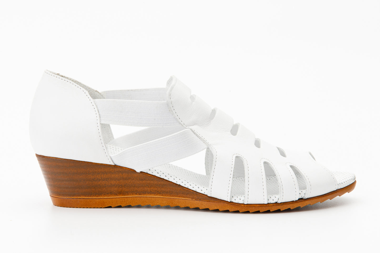 Sandalia de piel blanca Atina ¡Venta final!