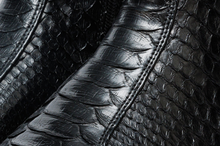 The Boss Black Pythn Snk Zip-Up Leather Boot Limited Edition
