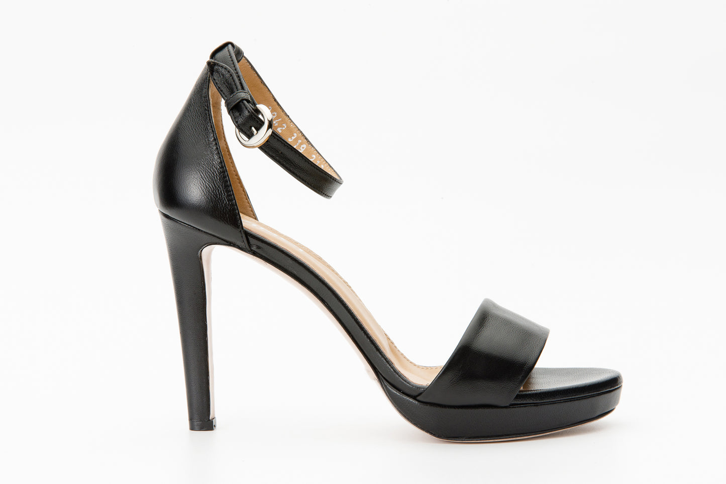 The Aksu Black Leather Ankle Strap Women Sandal Final Sale!