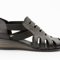 The Atina Black Leather Sandal Final Sale!