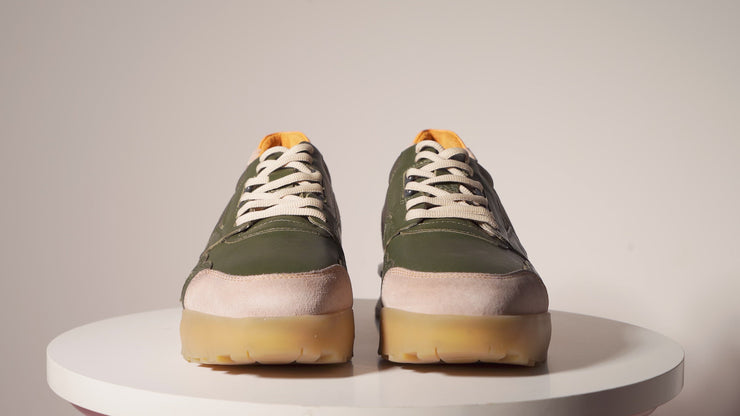The Erbil Green Leather Sneaker