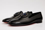 The Pombe Black Patent Leather Dress Slip-on Loafer Shoe