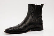 The Boss Black Pythn Snk Zip-Up Leather Boot Limited Edition