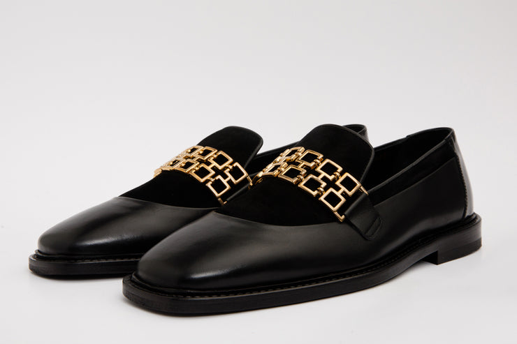 The Gemena Black Shoe Bit Dress Loafer