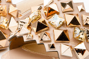 The Balat Cream Leather Block Heel Sandal