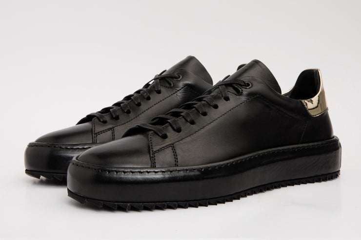 The Noble Black Leather Sneaker
