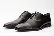 The Yukon Black Single Brogue Cap Toe Oxford Shoe