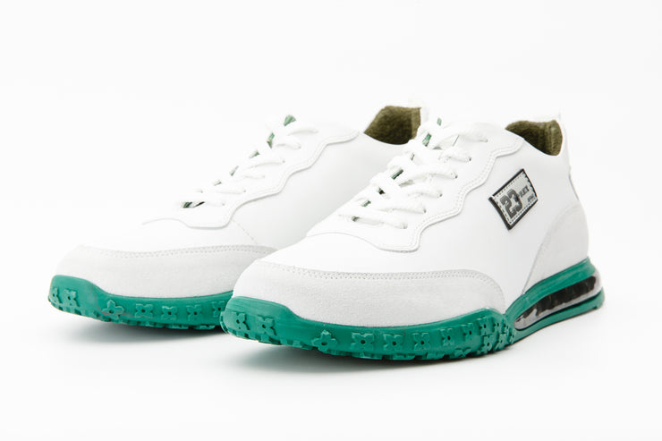The Tiran White Leather Sneaker