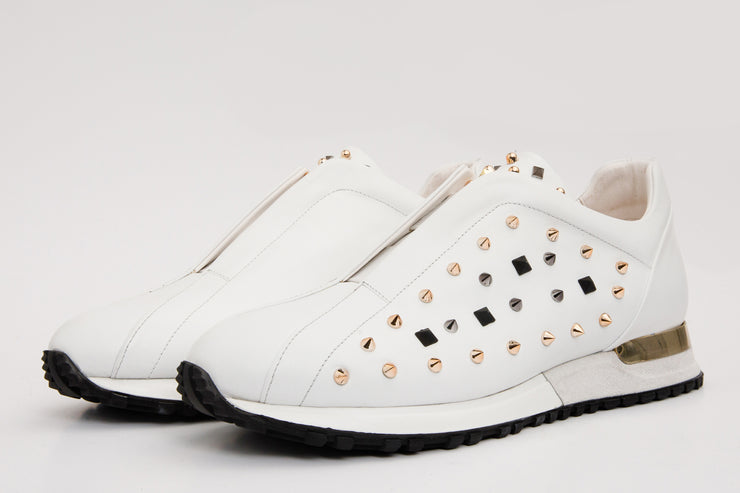 The Infanta White Spike Leather Sneaker For Men Limited Edition