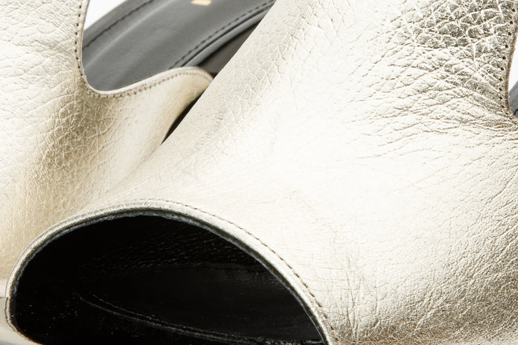 The Tory Gold Leather Sandal