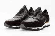 The Sopez Black Leather Sneaker